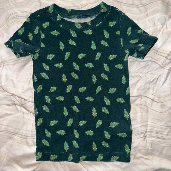 Old Navy Kids Pajama Top - Green Leaf Print - Picture 1 of 3